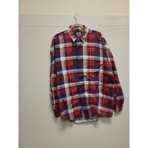 Cambridge Classics Mens XLT Button Up Long Sleeve Shirt Plaid Pattern Cotton